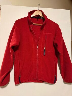 Patagonia Red Full-Zip Fleece Jacket